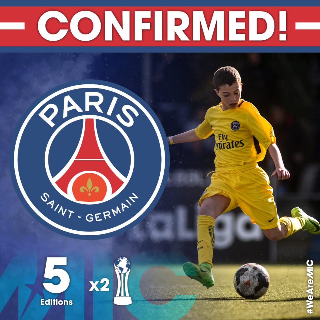 El Paris Saint-Germain, primer equip confirmat pel MICFootball 2022