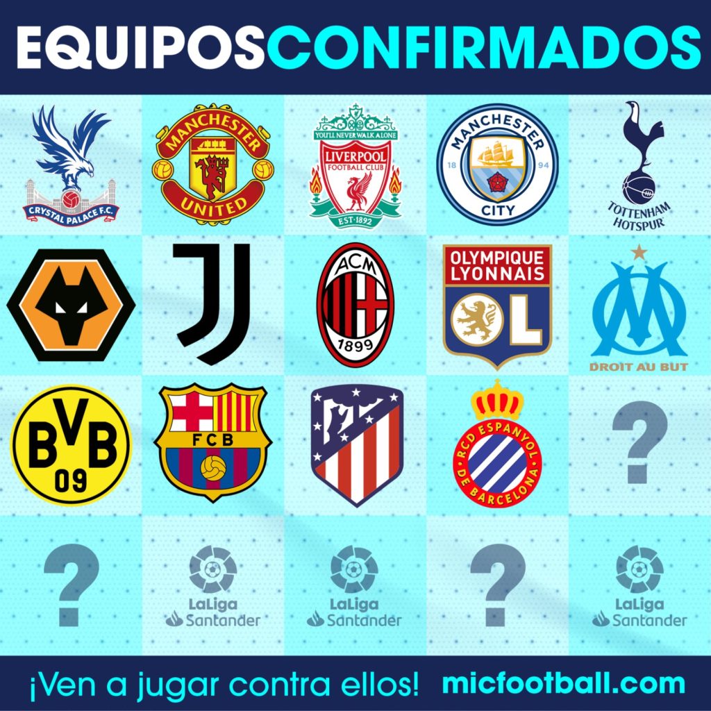 ¡Nuevos equipos confirmados! Juventus, Barça, Atlético o Borussia se suman al MICFootball 2023